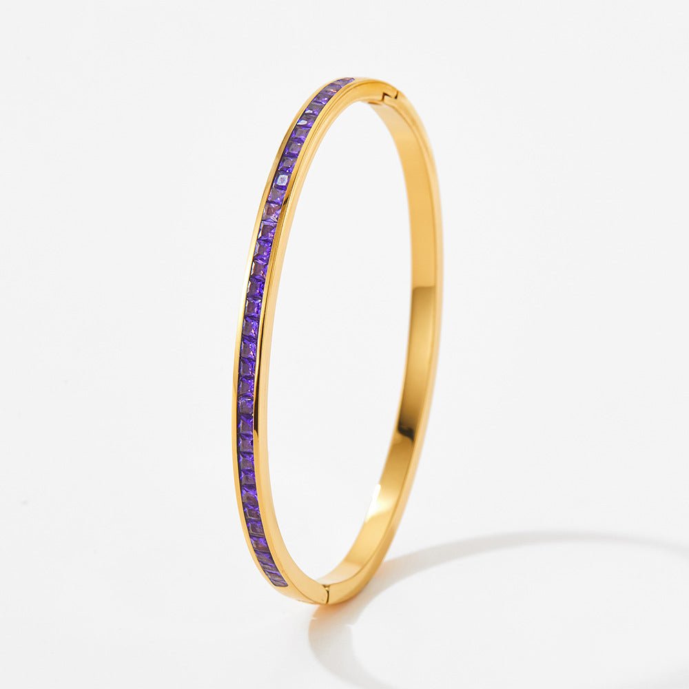 18K gold dazzling diamond design bracelet - JuVons