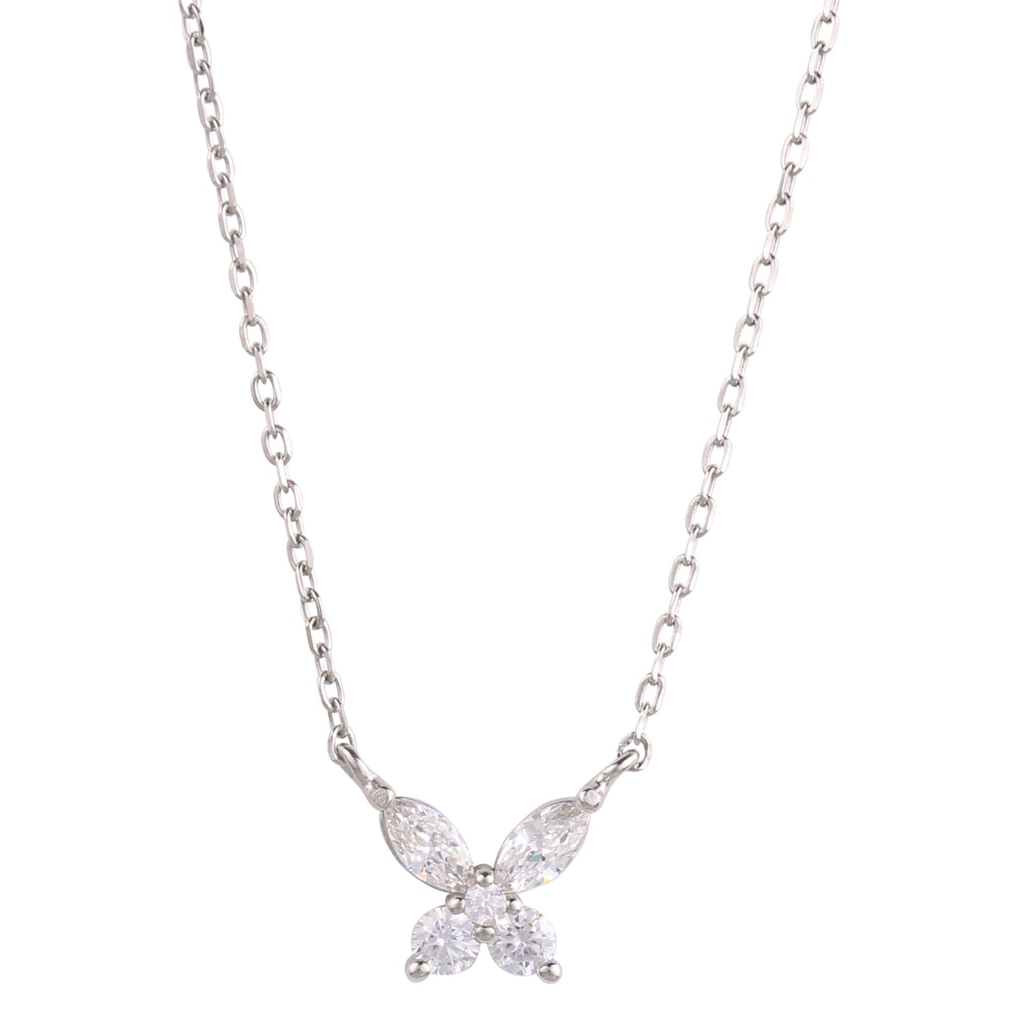 925 Sterling Silver Butterfly Pendant Necklace - JuVons