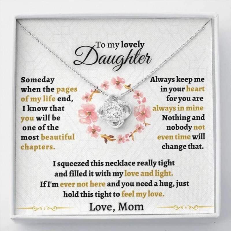 Diamond Design Festive Gift Box Necklace for Your Beloved Daughter - JuVons