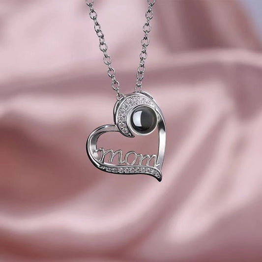 Exquisite and noble love diamond projection necklace - JuVons