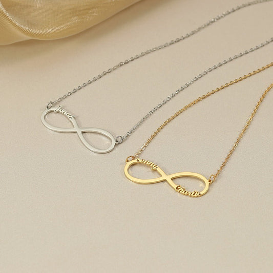 Infinity Loop Design Customizable Name Necklace - JuVons