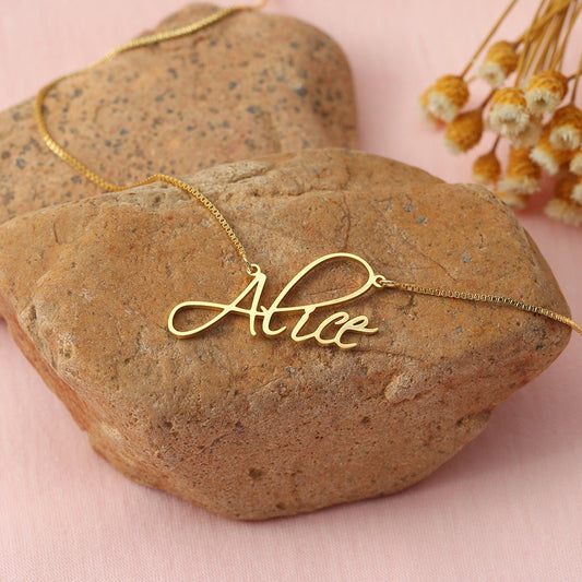 Personalized custom letter name pendant necklace - JuVons