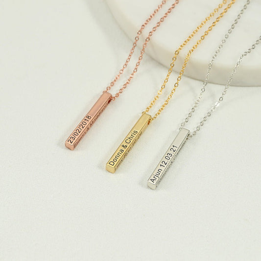 Simple atmosphere can be customized name design all-match necklace - JuVons