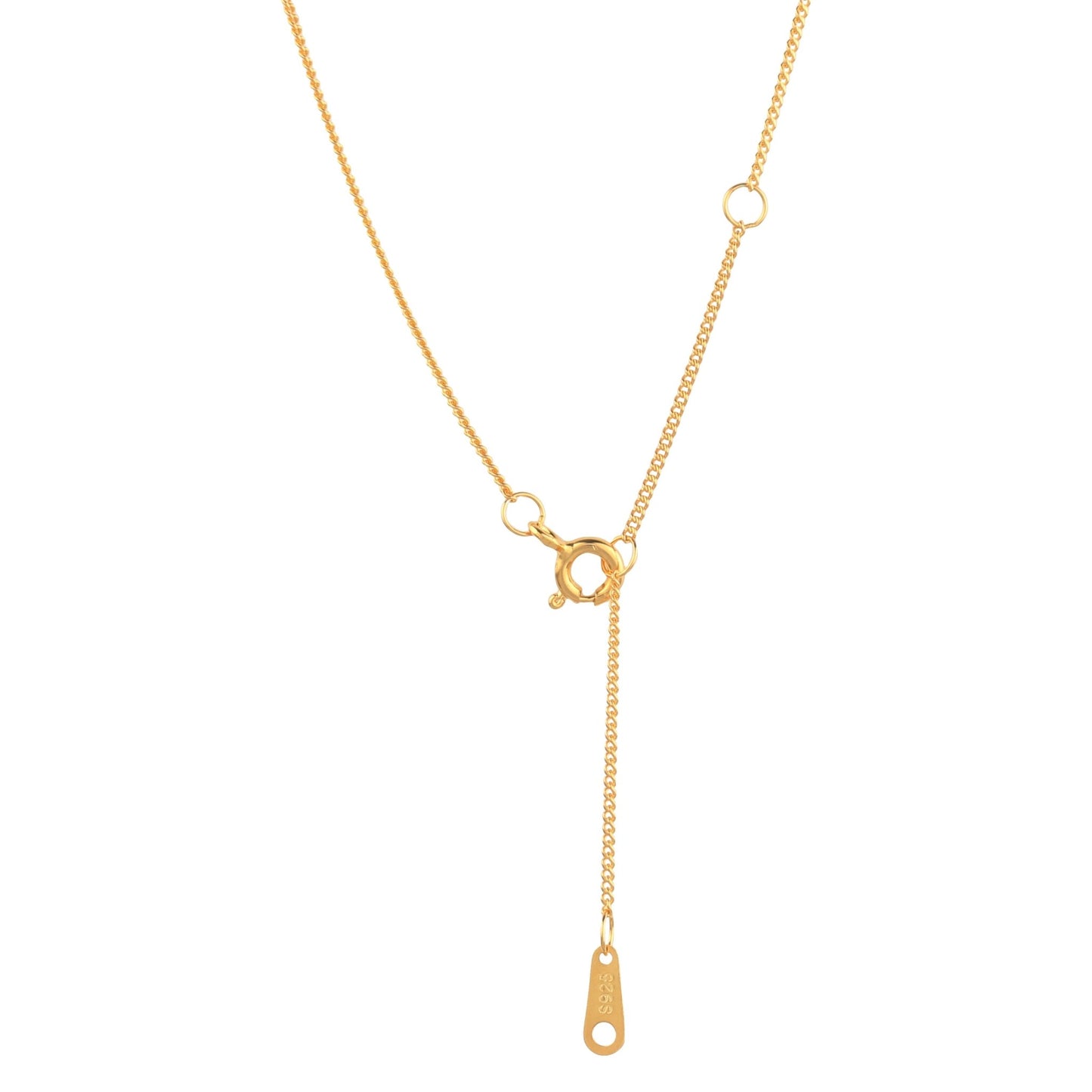 14K Gold Plated Two Circle Interlocking Pendant Necklace - JuVons