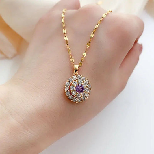 18K Gold Diamond Necklace - JuVons
