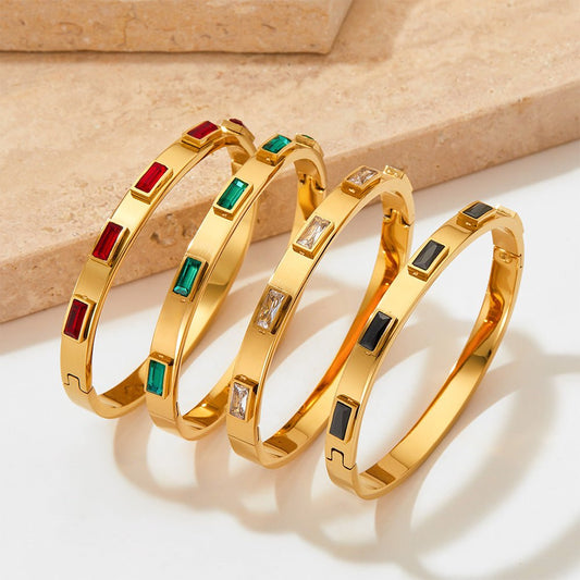 18K gold exquisite diamond design luxury style bracelet - JuVons