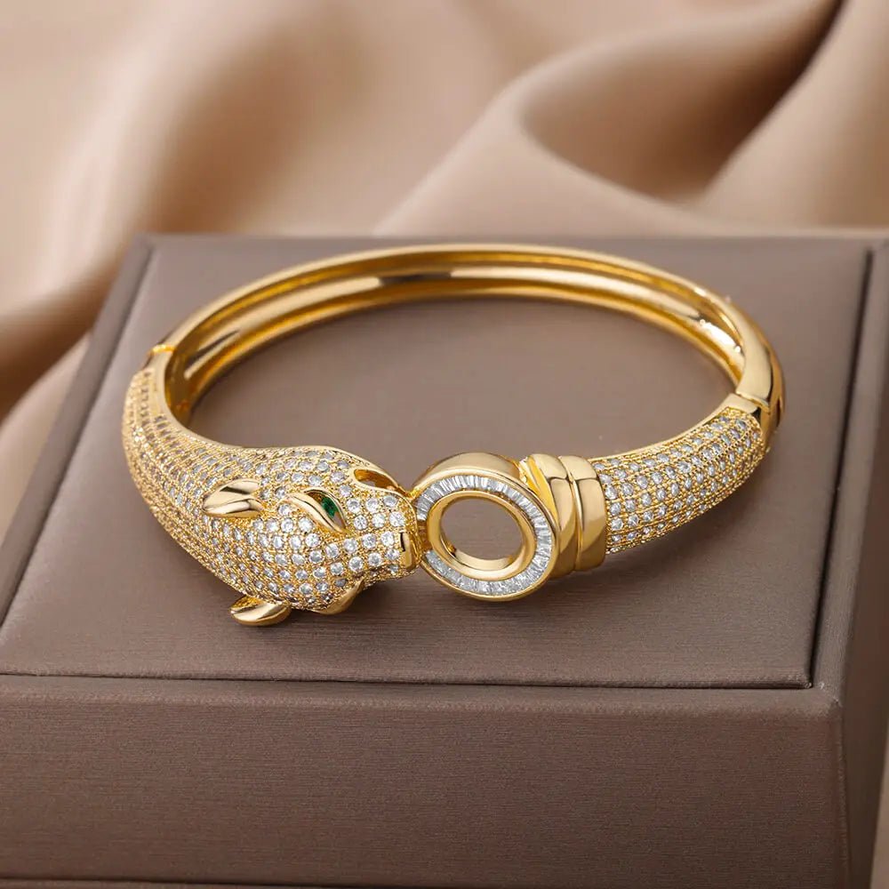 Luxury Exaggerated Animal Bracelet Jewelry with Cubic Zirconia - JuVons